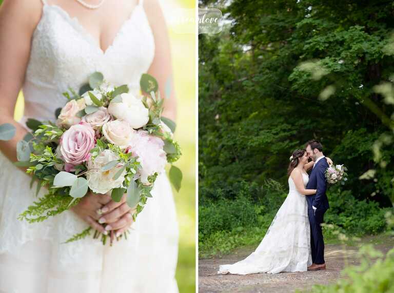 Romantic wedding photos at the Warfield House Inn in Charlemont, MA.
