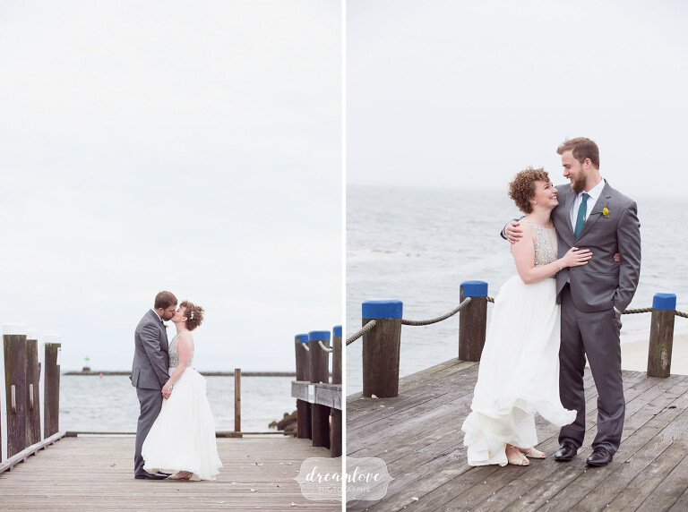 This bride and groom loved our style of simple wedding portraits outside in natural light before their Wychmere wedding.