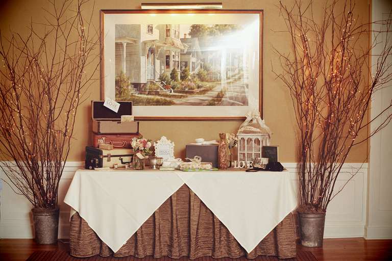 Charming DIY decorations for a Woodstock Inn Winter Wedding in Vermont. 