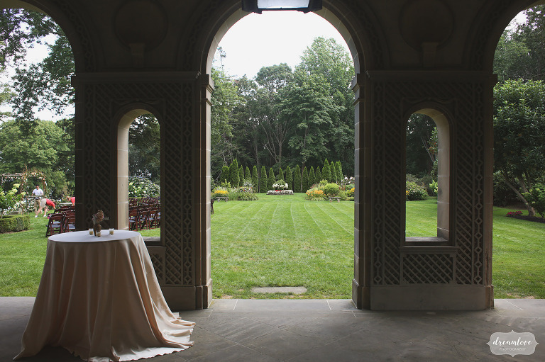 View from the Glen Manor wedding venue of the gardens.