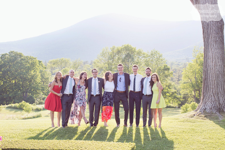 Great photo of Colgate college friends at a Hildene wedding in Manchester, VT.
