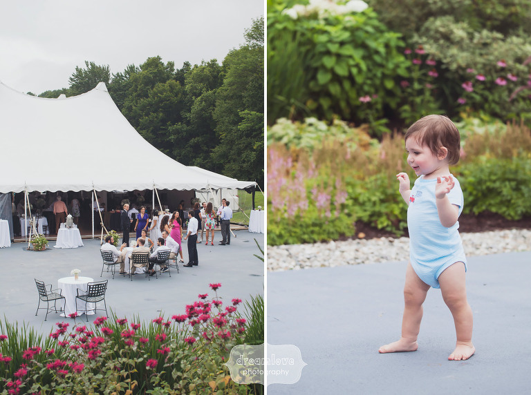 Toddler guest at this Stowe, VT wedding.