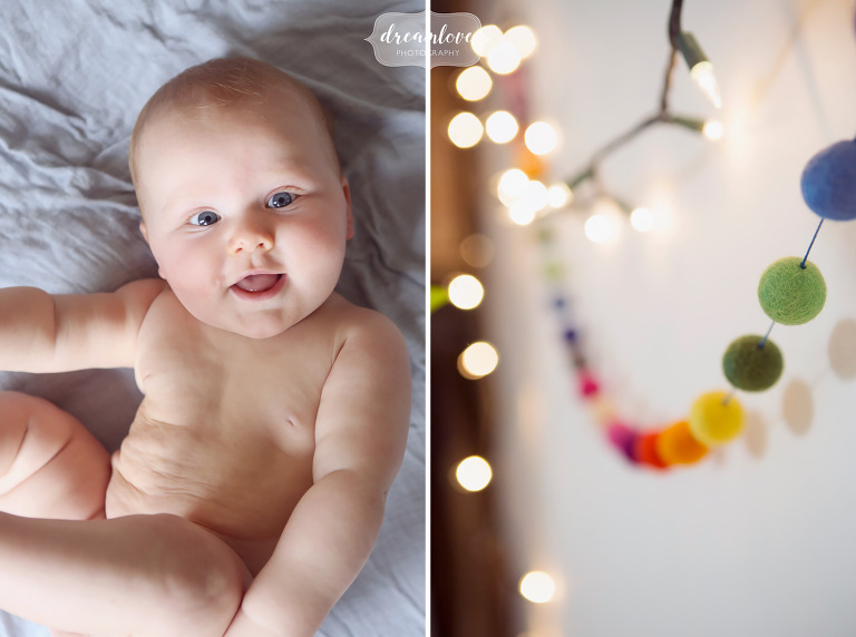 Adorable naked baby photo at home for this Venice CA family photography session.