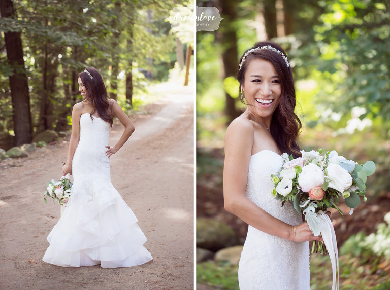 Happy and fresh wedding photos of this Korean bride in Wolfeboro, NH.
