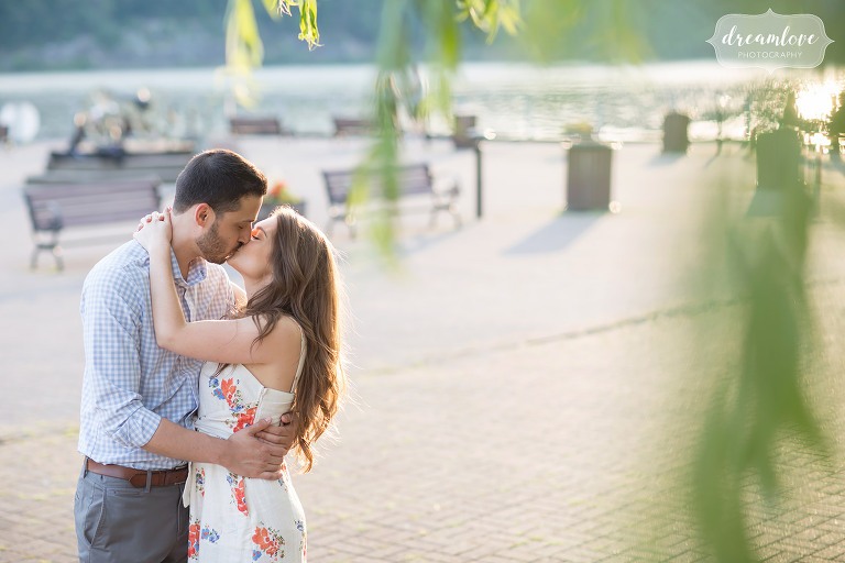 Relaxed engagement photography session in Cold Spring, NY along the Hudson.