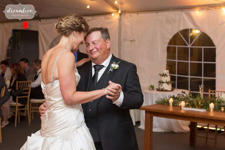 The bride dances with her father at Windsor Mansion venue.