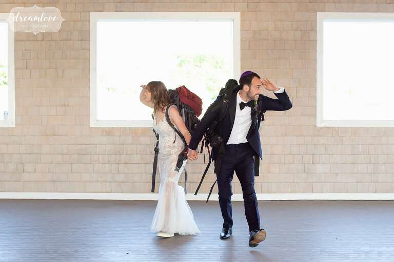 Hilarious backpacker first dance at Boston Island wedding.