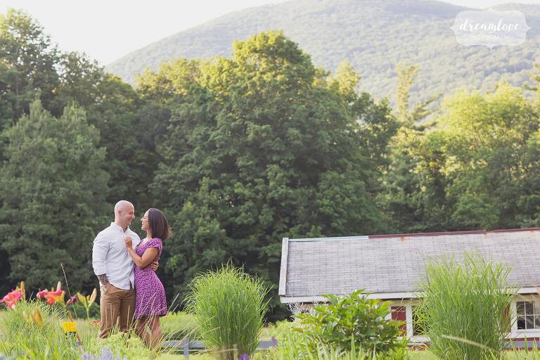 Green mountains engagement photography session in VT.