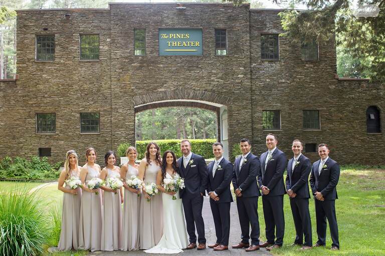 Wedding party at Look Park in Northampton, MA.